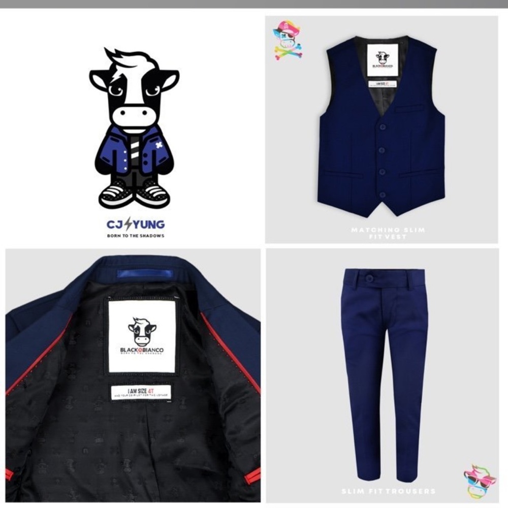Black n Bianco boy’s 3 piece suit